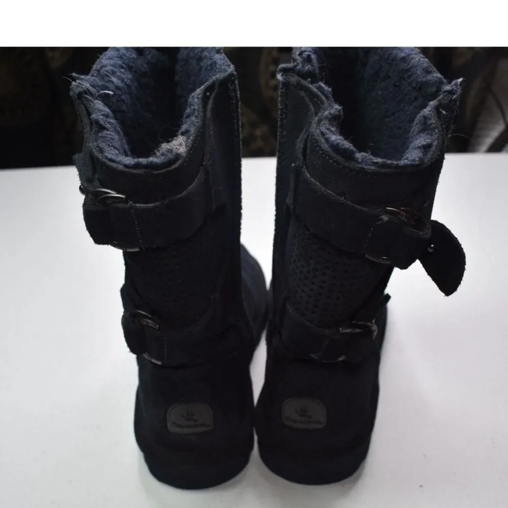 Bearpaw Clara Mid Height Buckle Boots Winter Snow Womens Size 9